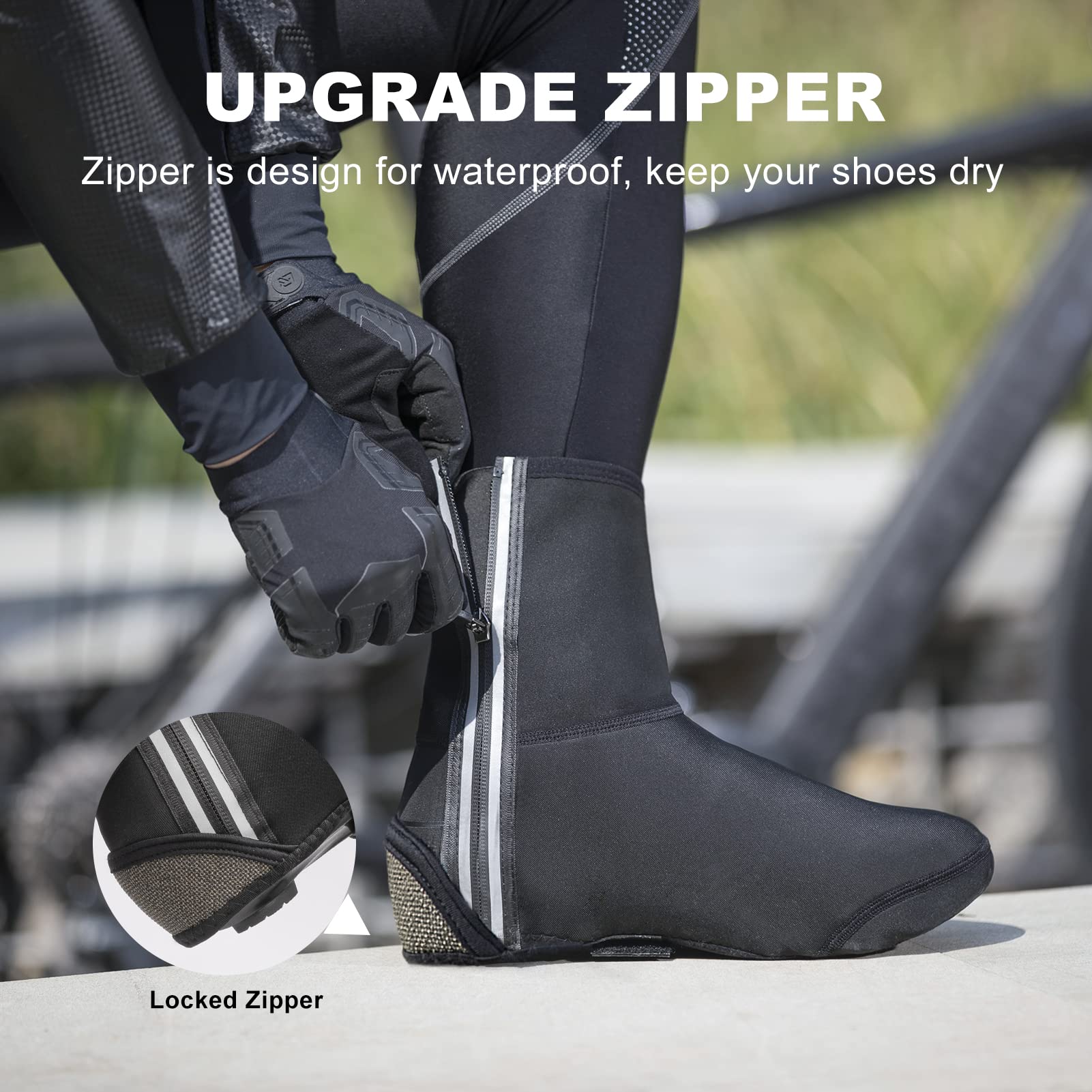 ROCKBROS Winter Thermal Water-Resistant Cycling Shoe Covers - ROCKBROS