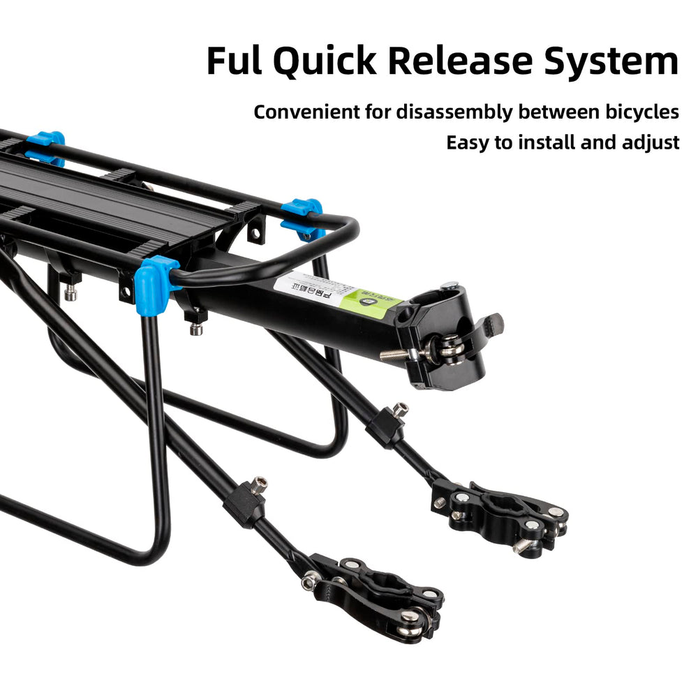 Quick-Release Rear Bike Rack for Heavy Loads