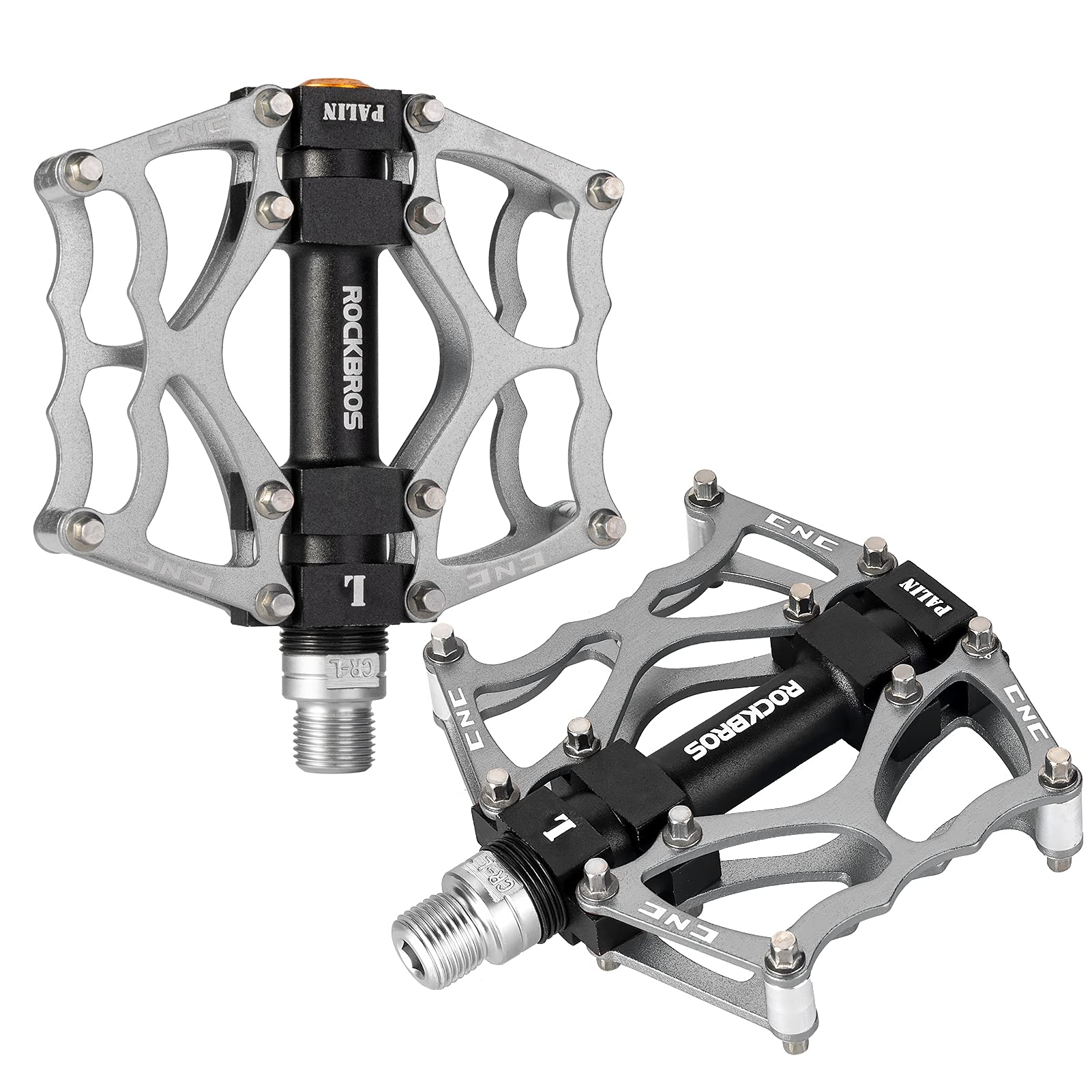 ROCKBROS Lightweight Aluminum Alloy Bike Pedals with Wide Platform Grip - ROCKBROS