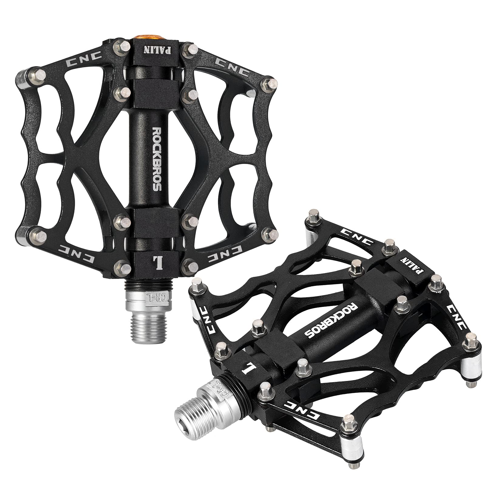 ROCKBROS Lightweight Aluminum Alloy Bike Pedals with Wide Platform Grip - ROCKBROS