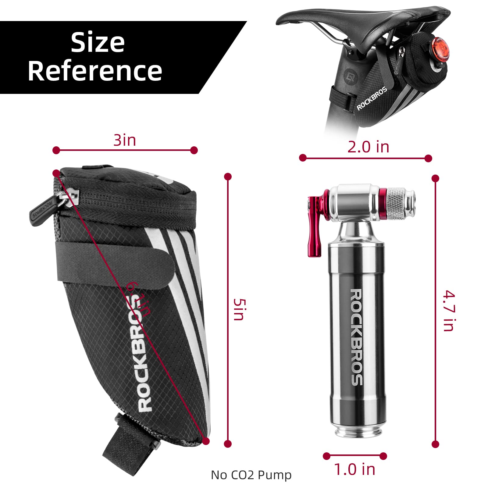 ROCKBROS Bike Saddle Seat Bag Under Seat - ROCKBROS