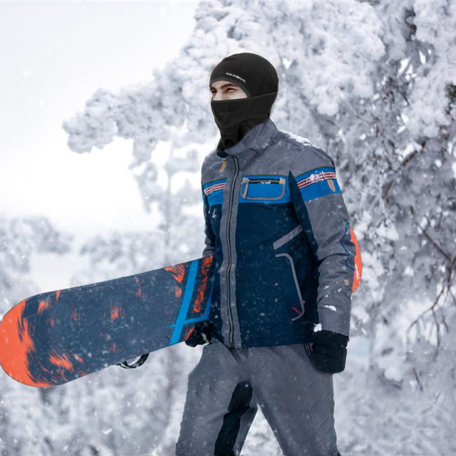 ROCKBROS Ski Mask Balaclava Winter Mask  Cold Weather Thermal Masks Cycling - ROCKBROS