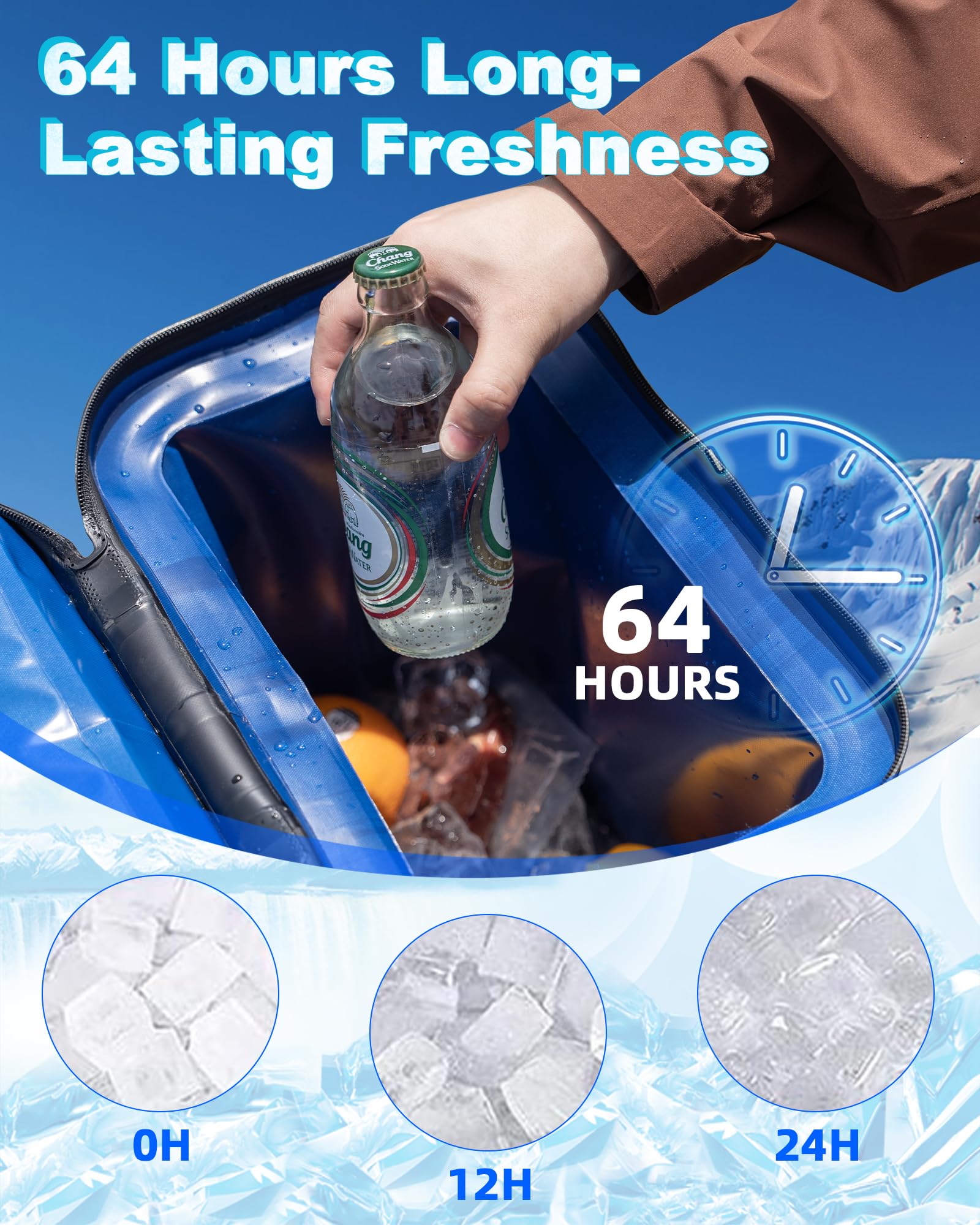 ROCKBROS Backpack Cooler 36 Can Insulated Portable Cooler Waterproof Soft Cooler - ROCKBROS