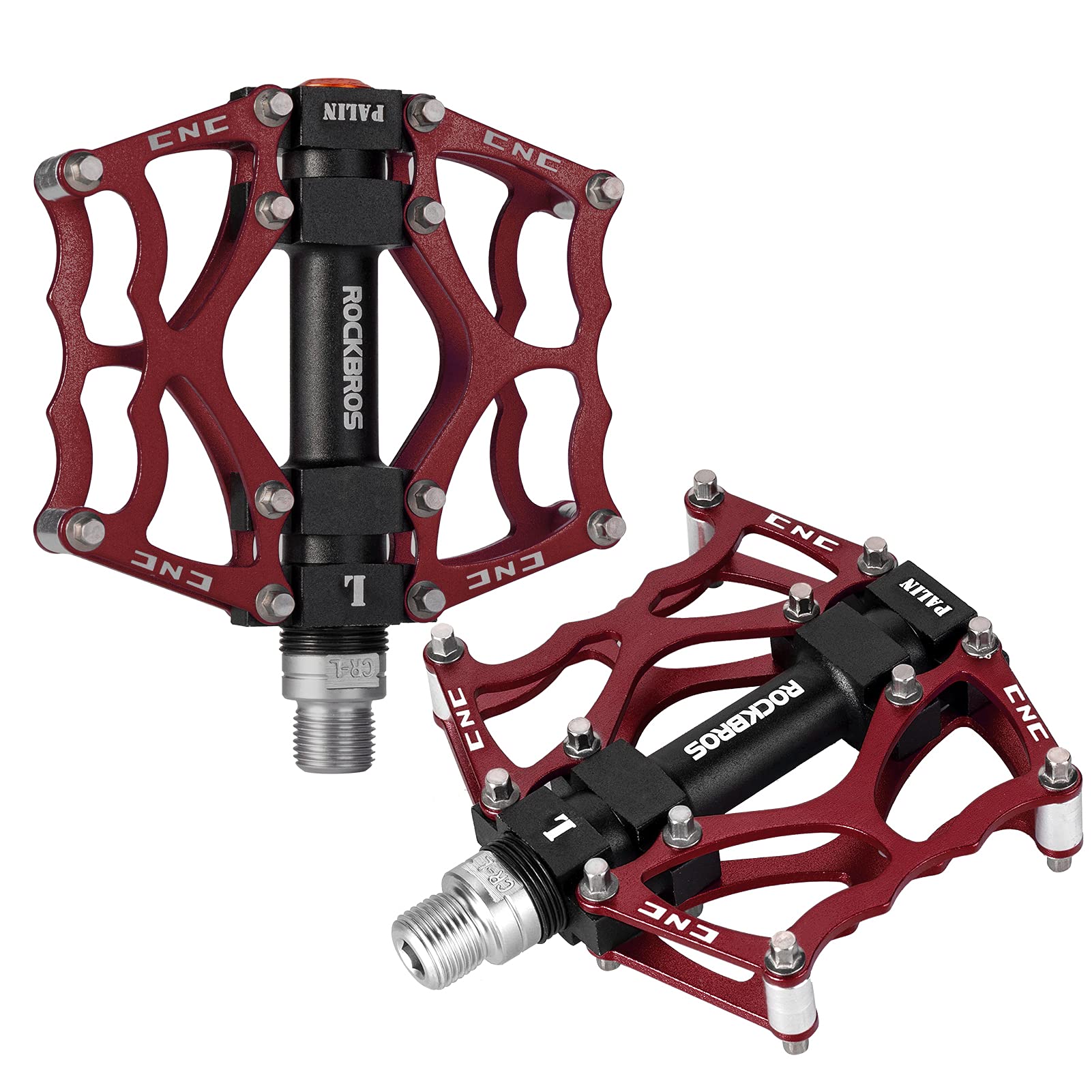 ROCKBROS Lightweight Aluminum Alloy Bike Pedals with Wide Platform Grip - ROCKBROS
