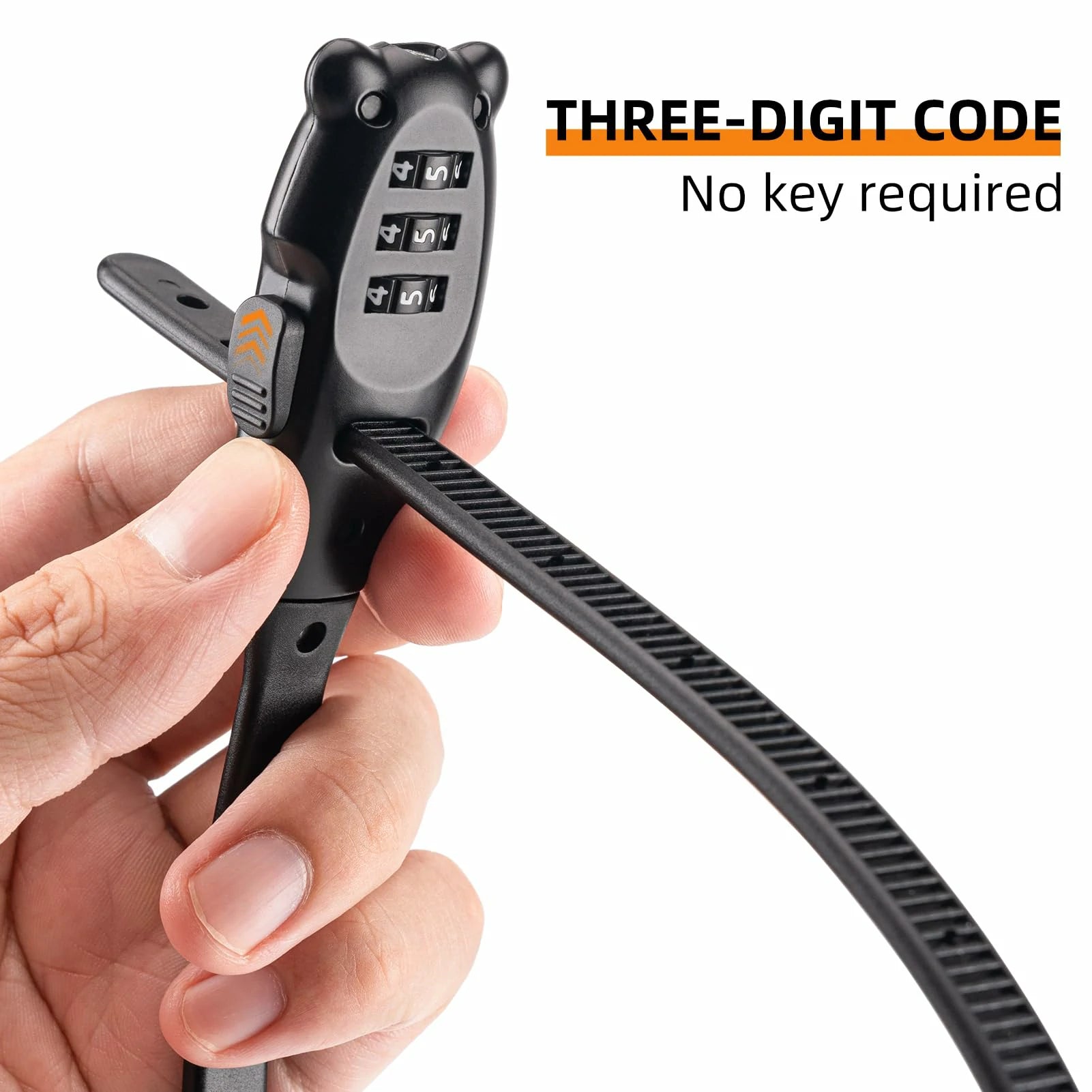 Combination Helmet Lock – Retractable Cable & Adjustable Zip-Tie Options