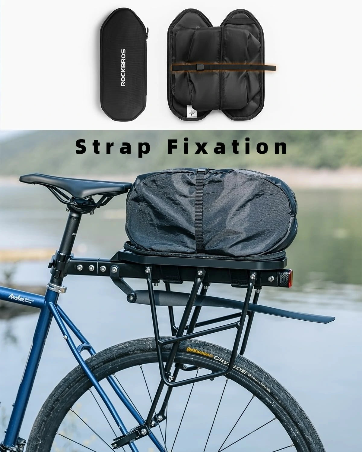 Foldable Bike Bag for Rear Rack Expandable 5L