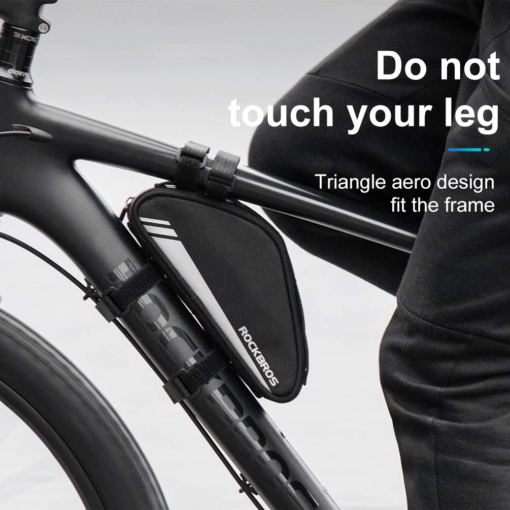 Triangular Cycle Frame ROCKBROS 0.7L Triangle Bike Frame Bag – Compact Storage Pouch for Road ...