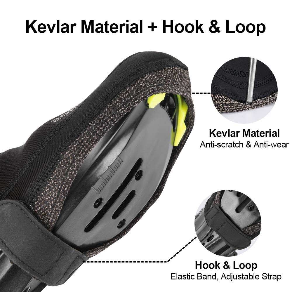 ROCKBROS Cycling Shoe Toe Covers Winter Toe Warmers Cycling Overshoes Protectors Kevlar - ROCKBROS