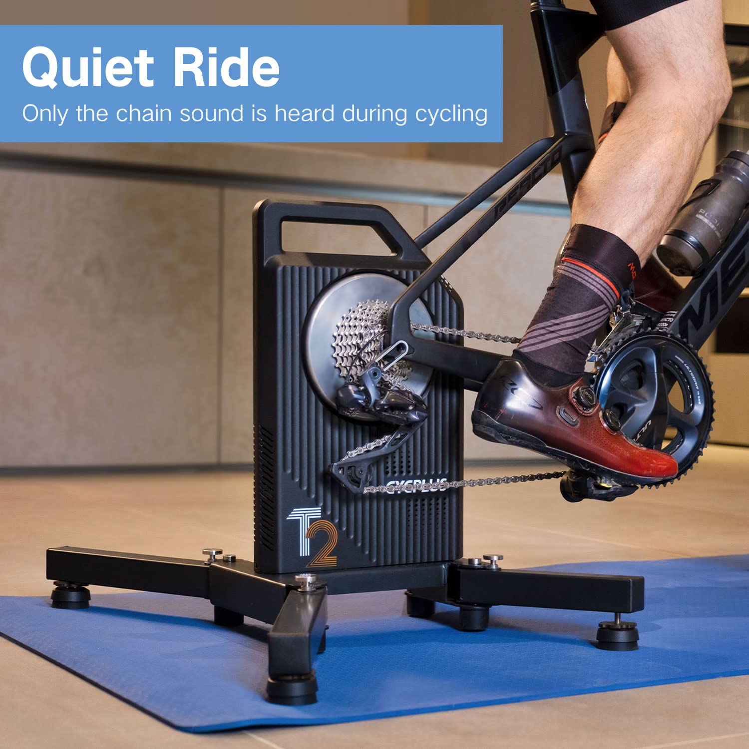 CYCPLUS T2 Indoor BLDC-Motor Drive Riding Smart Bike Trainer Compatible with Zwift APP - ROCKBROS