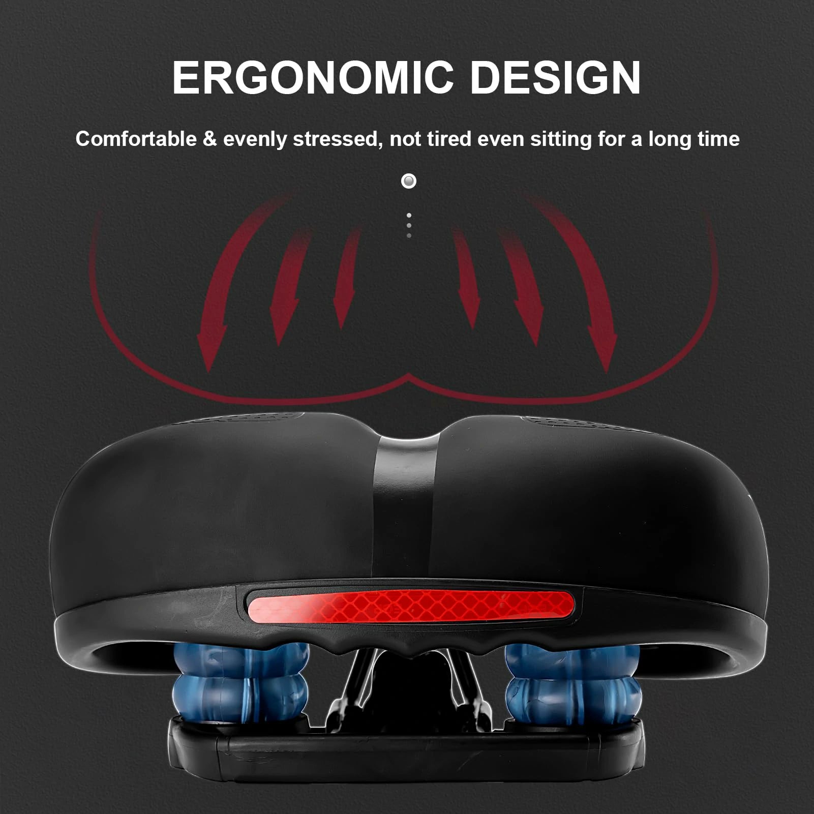 ROCKBROS Comfort Bike Saddle Memory Foam Shock Absorbing Seat