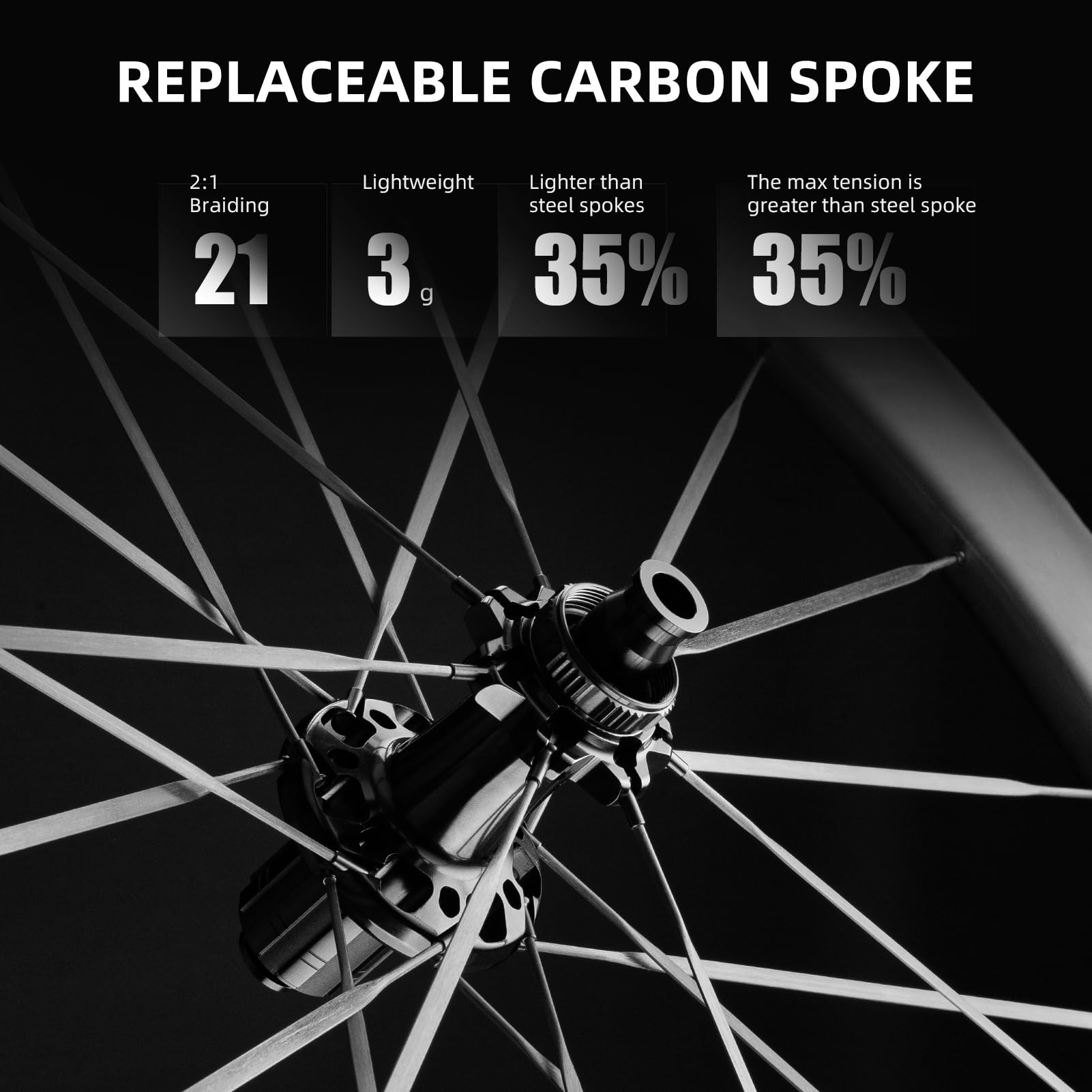 ROCKBROS T700 Carbon Fiber Bike Wheels 700c  55 mm Disc Brake Wheelset - ROCKBROS