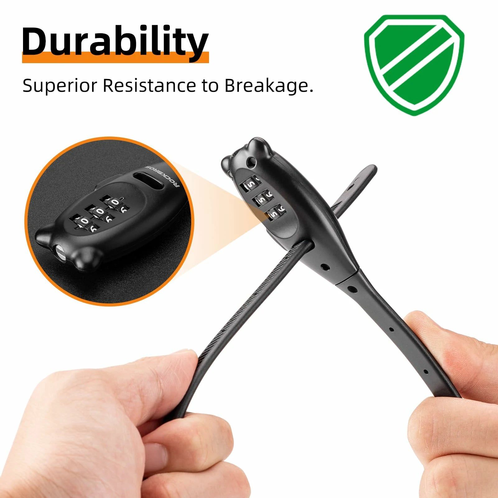 Combination Helmet Lock – Retractable Cable & Adjustable Zip-Tie Options