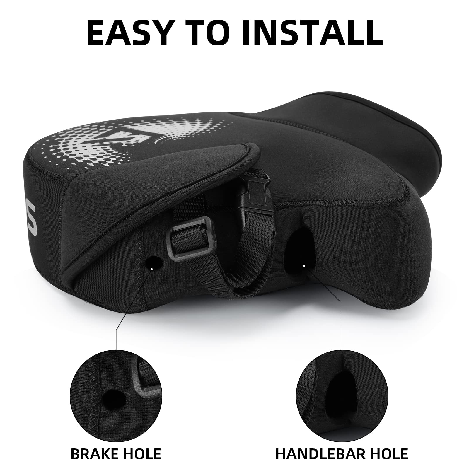 ROCKBROS Windproof Motorcycle Handlebar Muffs - Cold Weather Hand Warmers - ROCKBROS