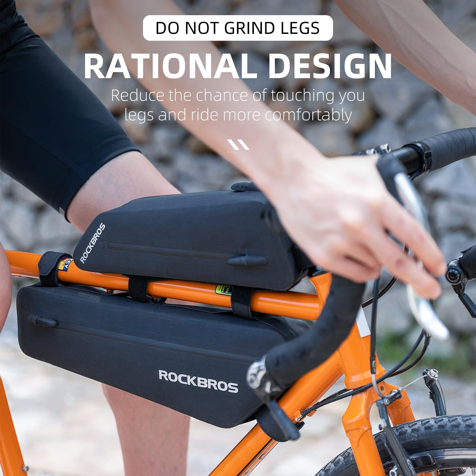 ROCKBROS Bike Top Tube Bag Bike Frame Bag For Super 73Waterproof  2 pieces combi