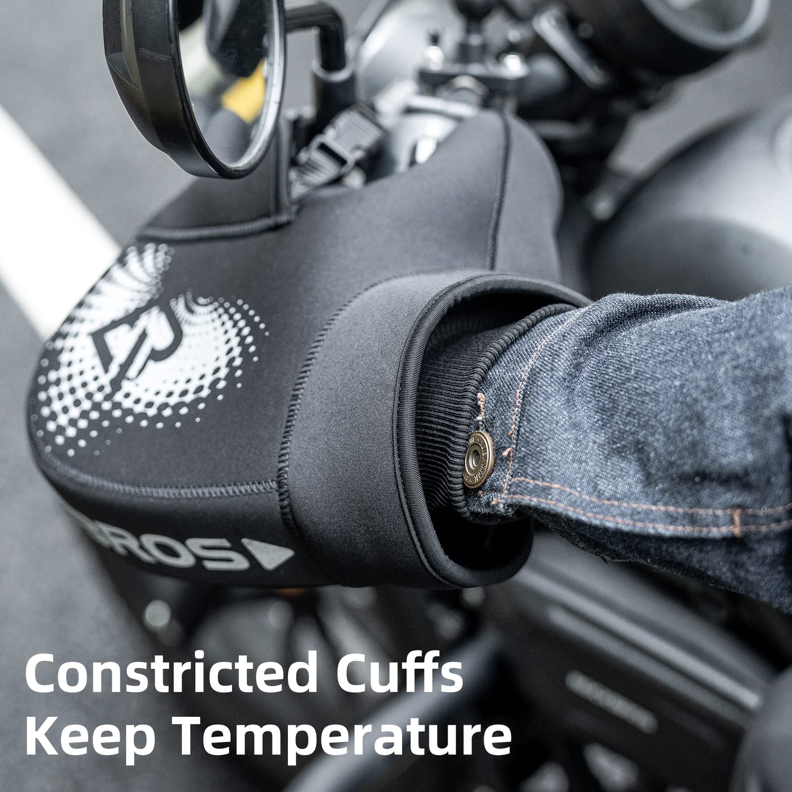 ROCKBROS Windproof Motorcycle Handlebar Muffs - Cold Weather Hand Warmers - ROCKBROS