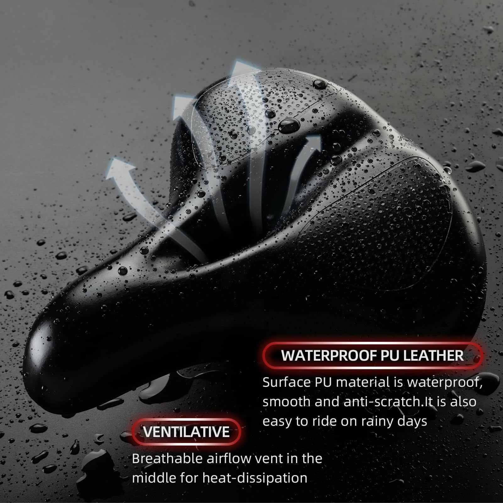 ROCKBROS Comfort Bike Saddle Memory Foam Shock Absorbing Seat