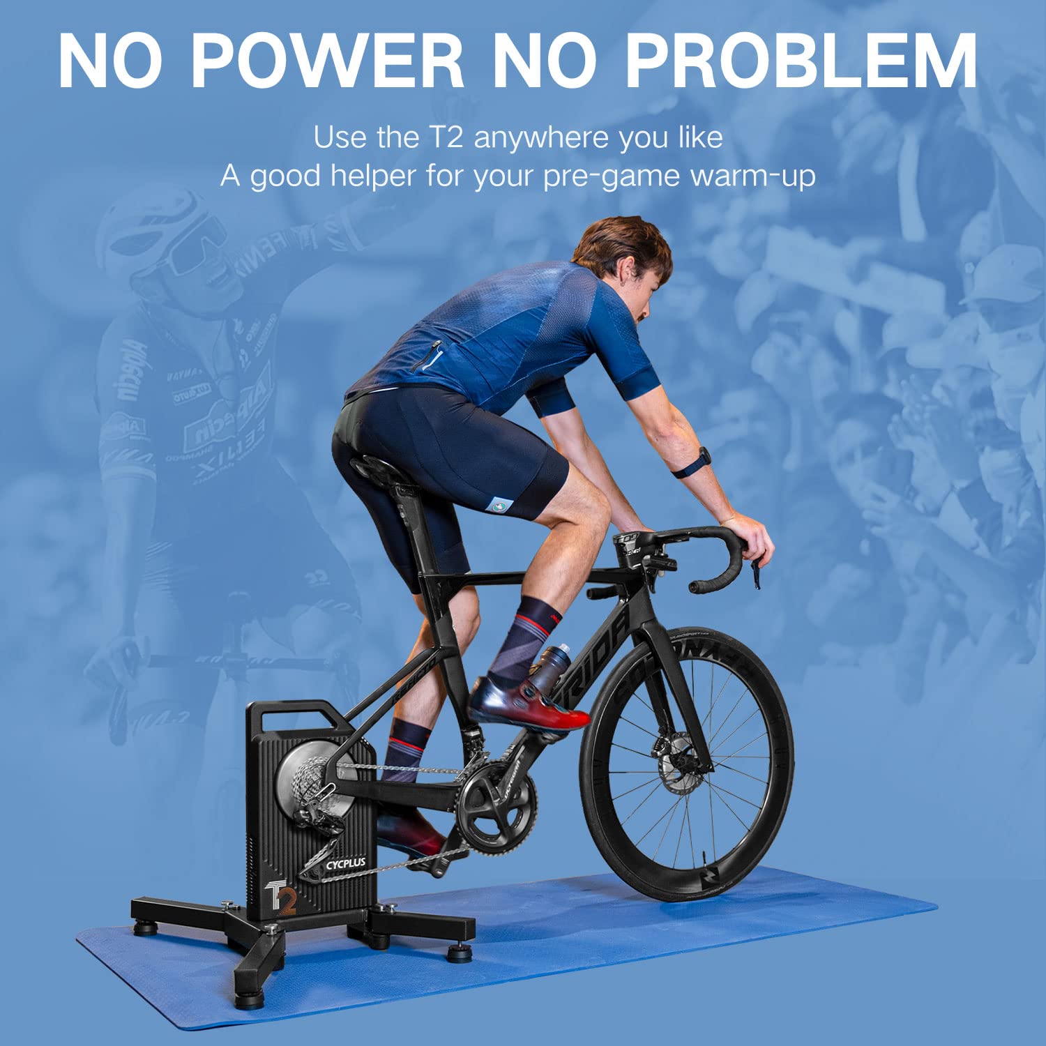CYCPLUS T2 Indoor BLDC-Motor Drive Riding Smart Bike Trainer Compatible with Zwift APP - ROCKBROS