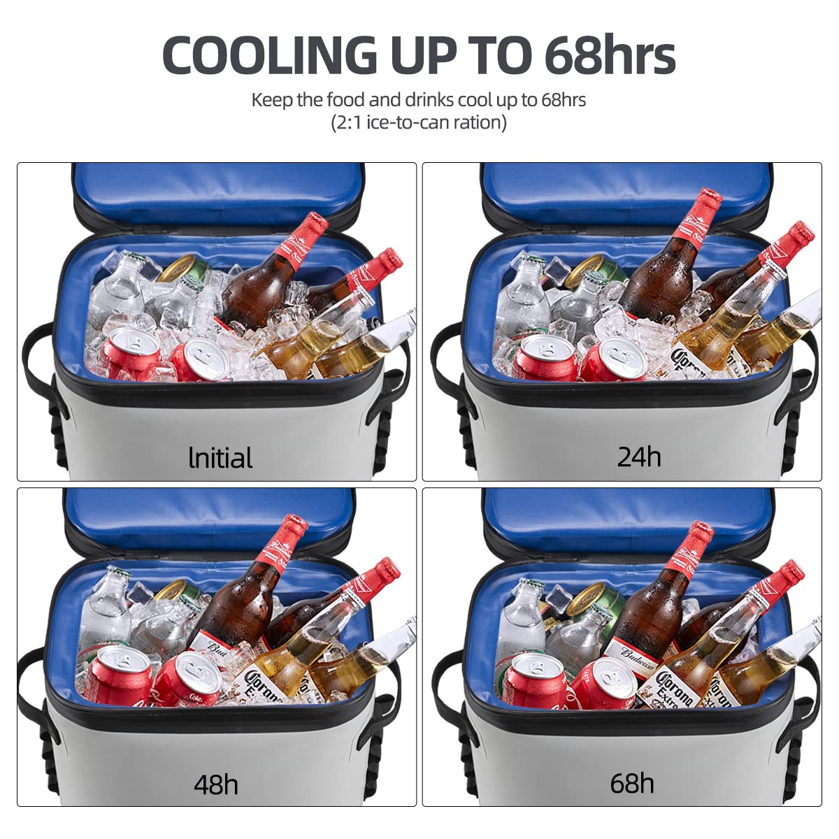 ROCKBROS Soft Cooler Waterproof 30 Can Insulated Leak Proof Soft Backpack - ROCKBROS