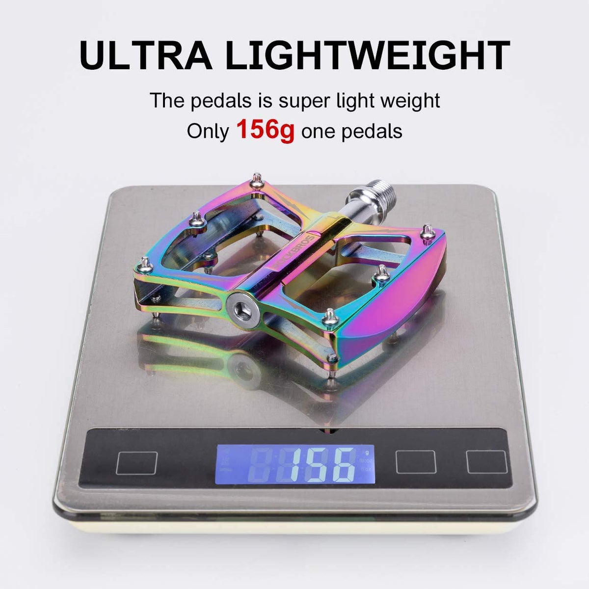 rainbow pedale ROCKBROS Colorful MTB Bike Pedals Durable Aluminum Anti-Skid 3 Bearing Vintage Model : Mark King Deluxe V PEGASUS Solero SL 7 Size:23.2-24