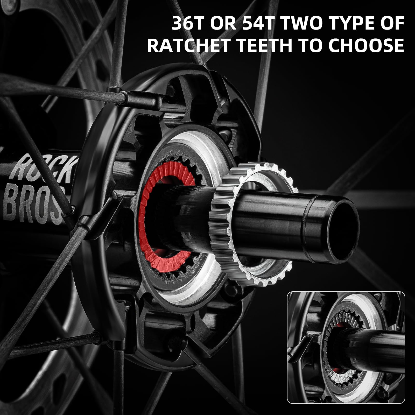 ROCKBROS T700 Carbon Fiber Bike Wheels 700c  55 mm Disc Brake Wheelset - ROCKBROS