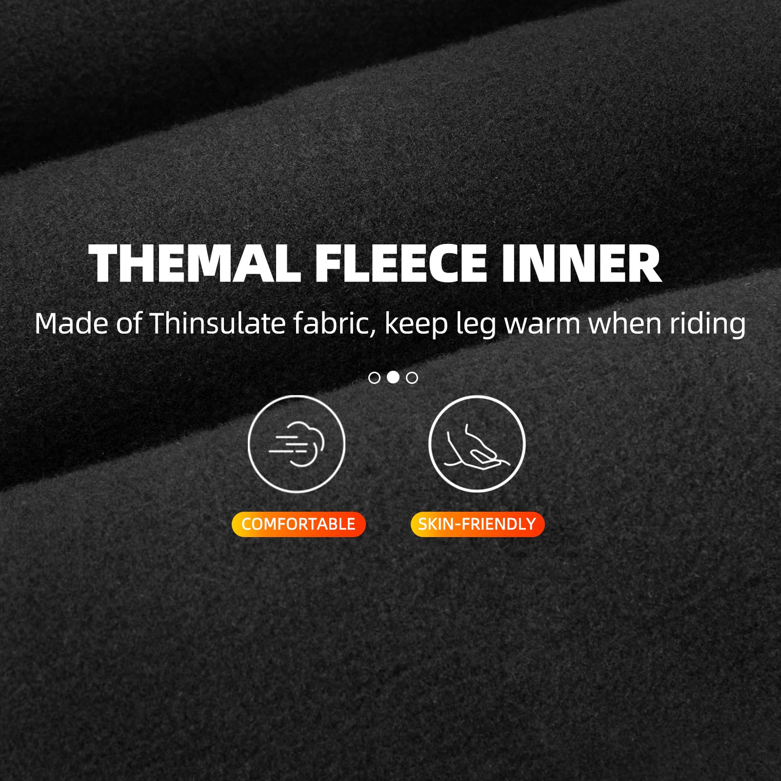 ROCKBROS Thermal Fleece Cycling Running Leg Warmers, Non-Slip Long Leg Sleeves for Winter
