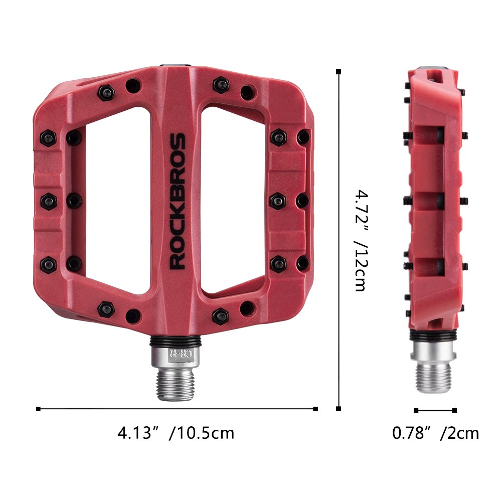 ROCKBROS Nylon Fiber Bicycle Platform Pedals for BMX MTB 9/16" - ROCKBROS