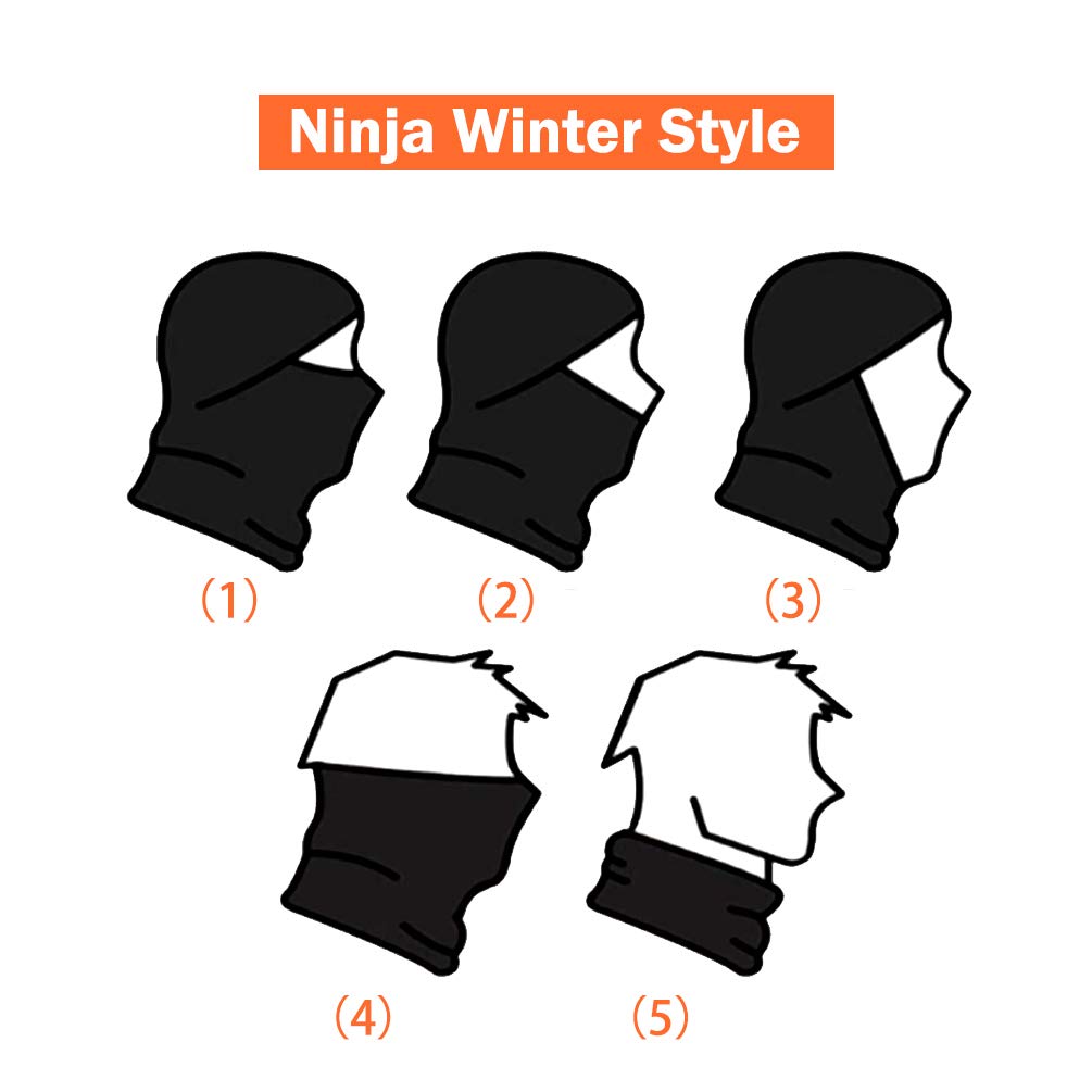 ROCKBROS Men Windproof Thermal Fleece Balaclava Ski Mask Winter Cycling  Motorcycle Gear