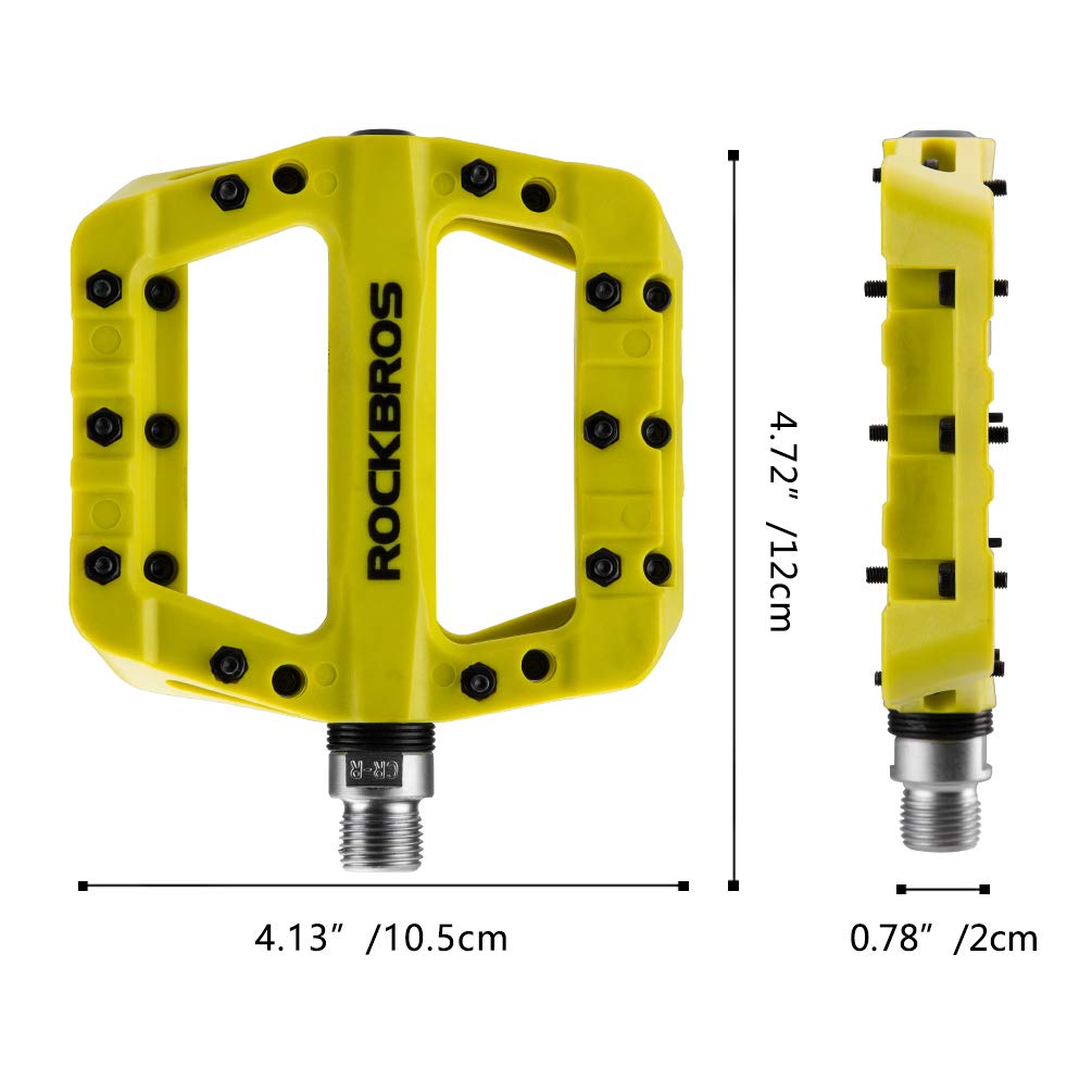ROCKBROS Nylon Fiber Bicycle Platform Pedals for BMX MTB 9/16" - ROCKBROS