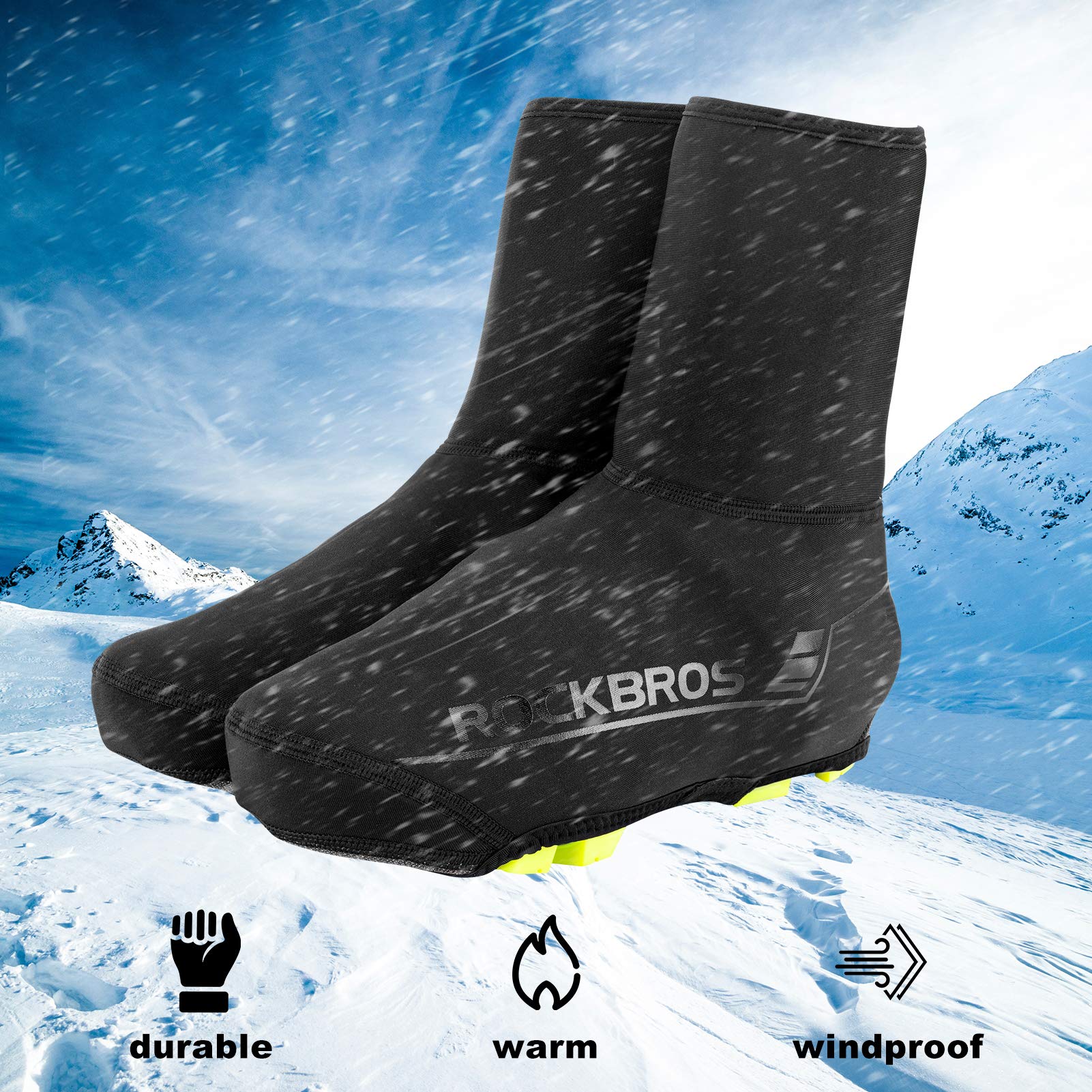ROCKBROS Winter Thermal Water-Resistant Cycling Shoe Covers - ROCKBROS