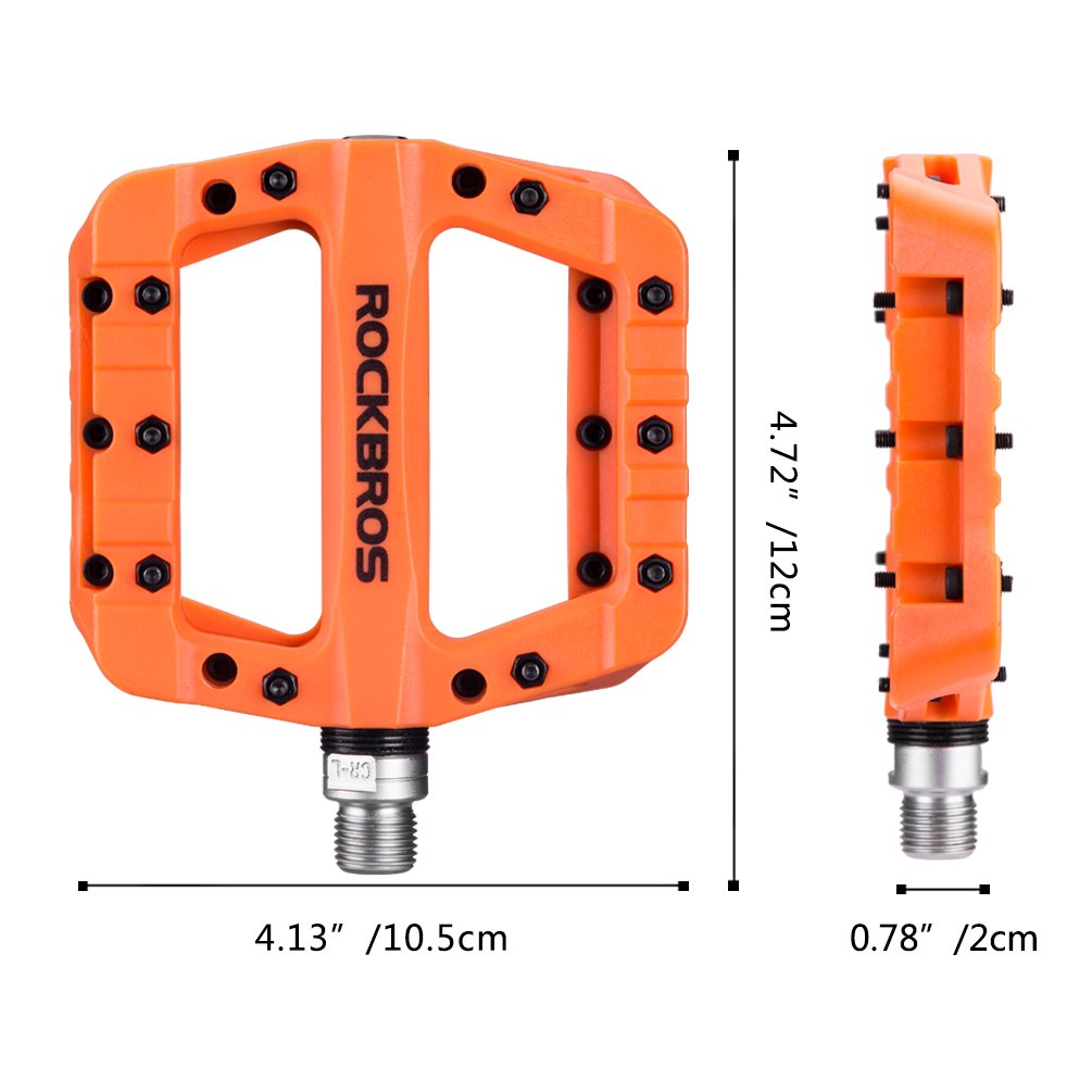 ROCKBROS Nylon Fiber Bicycle Platform Pedals for BMX MTB 9/16" - ROCKBROS