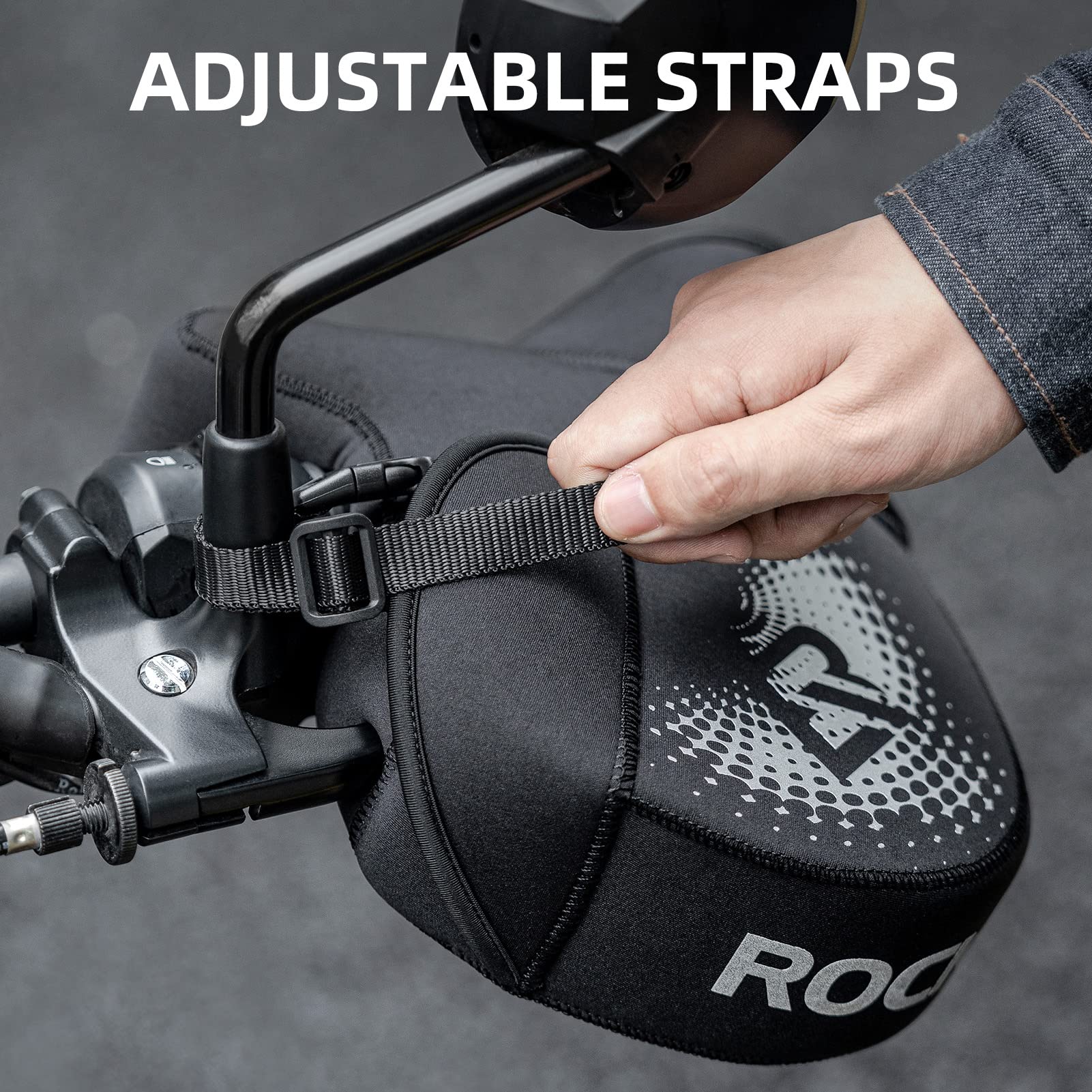 ROCKBROS Windproof Motorcycle Handlebar Muffs - Cold Weather Hand Warmers - ROCKBROS