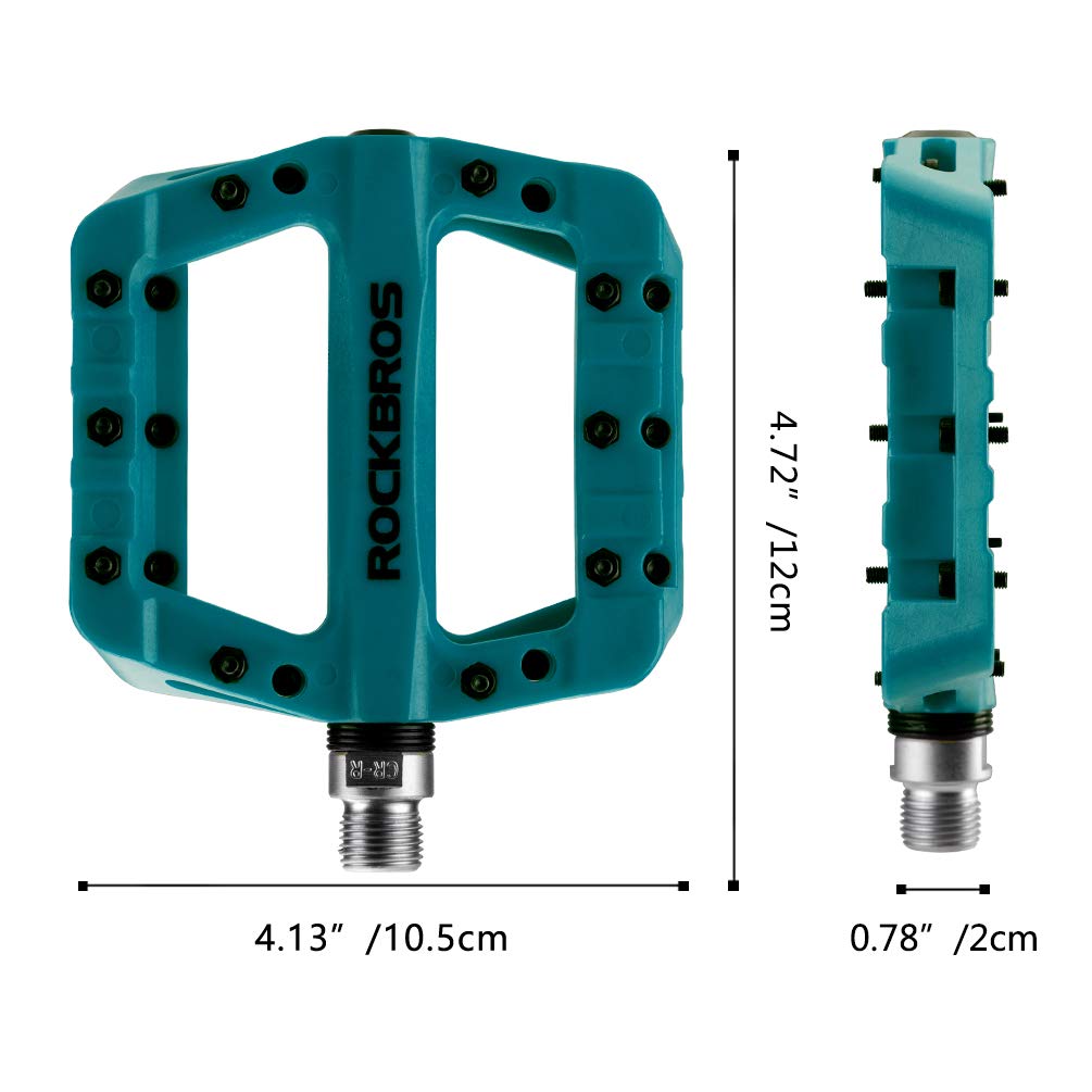 ROCKBROS Nylon Fiber Bicycle Platform Pedals for BMX MTB 9/16" - ROCKBROS