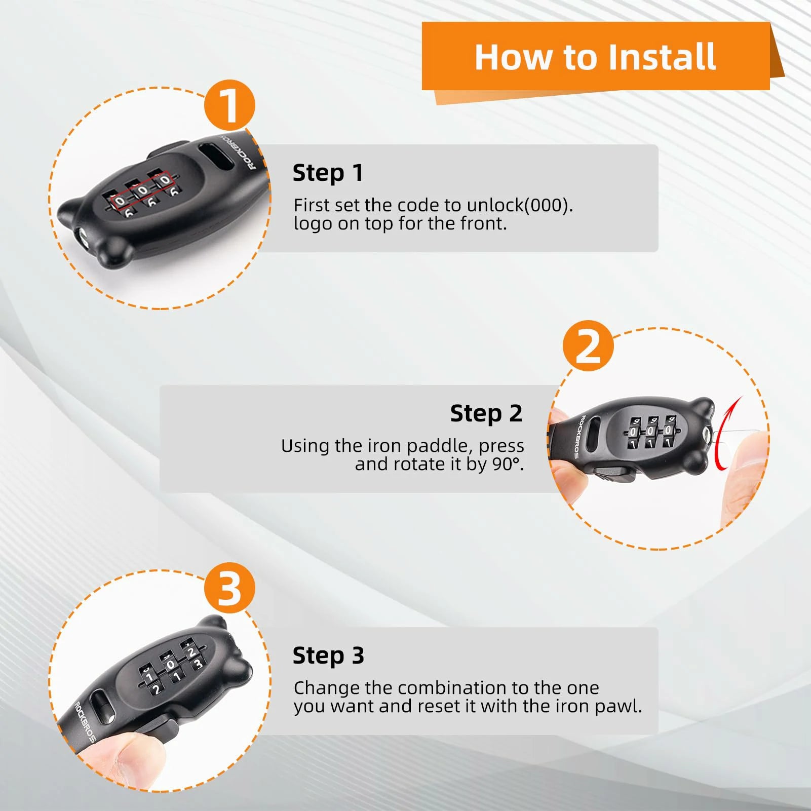Combination Helmet Lock – Retractable Cable & Adjustable Zip-Tie Options