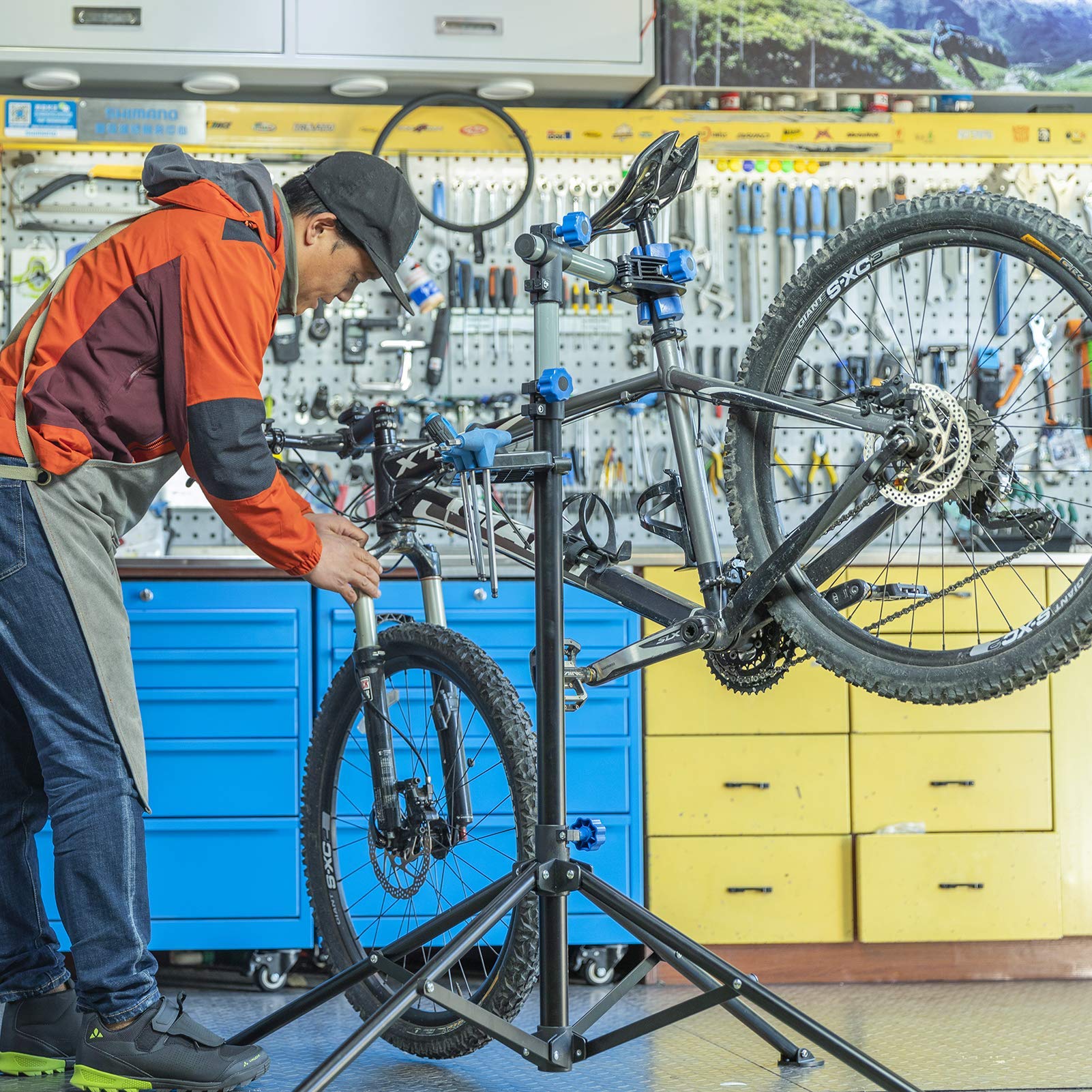 ROCKBROS Bike Repair Stand for Maintenance Height Adjustable - ROCKBROS