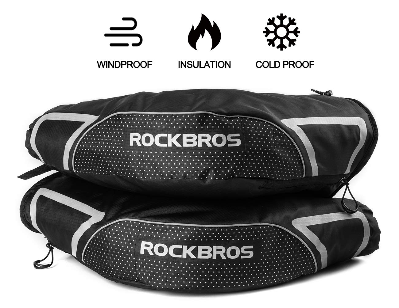 ROCKBROS Winter Handlebar Mittens - Extreme Cold Weather MTB Fat Bike Pogies - ROCKBROS