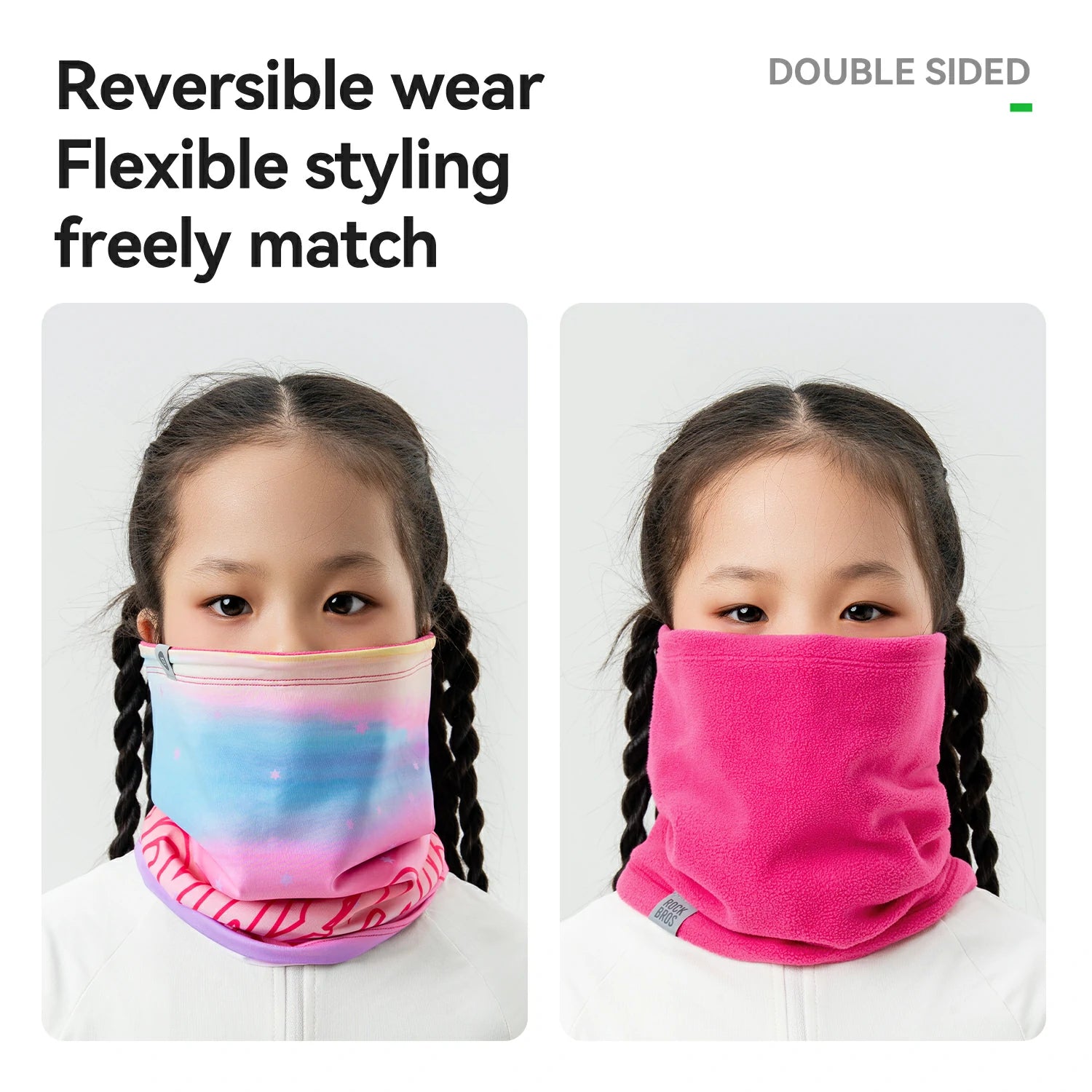 Kids Cycling Neck Gaiter Warm Double-Sided