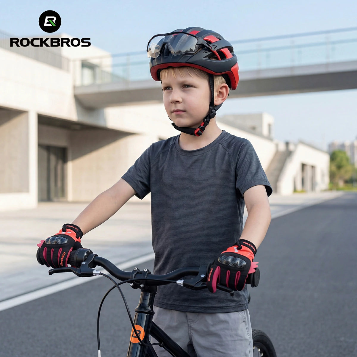 bike helmet and gloves Kids Full Finger Protective with PVC Shell for Cycling Sports and remove to machine wash as needed Bike Riding Gear Green Dirt