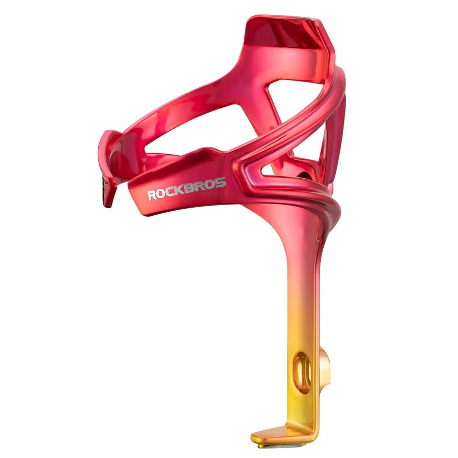 ROCKBROS eco-friendly bottle cage with stylish metallic finish #color_red