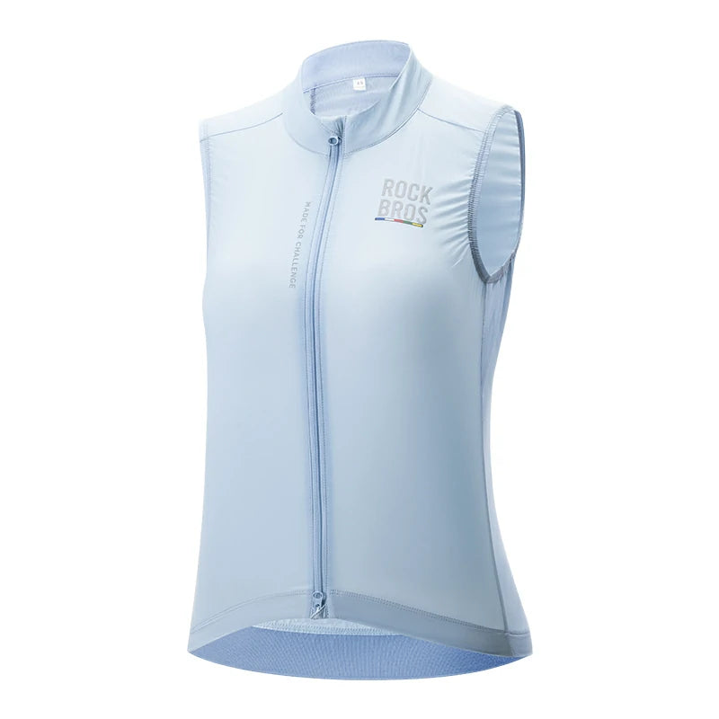 Lightweight breathable women’s cycling vest for spring and summer riding #color_blue