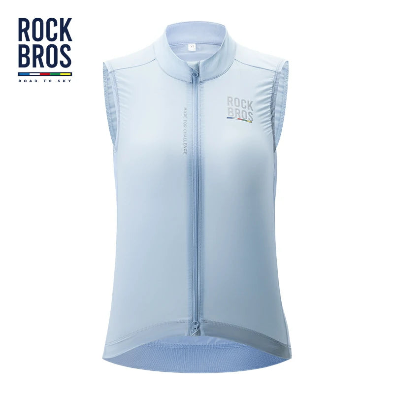 Women’s lightweight cycling vest with breathable mesh back and armpits #color_blue