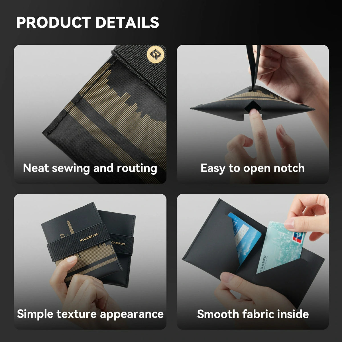 Lightweight Cycling Card Wallet Water-Repellent