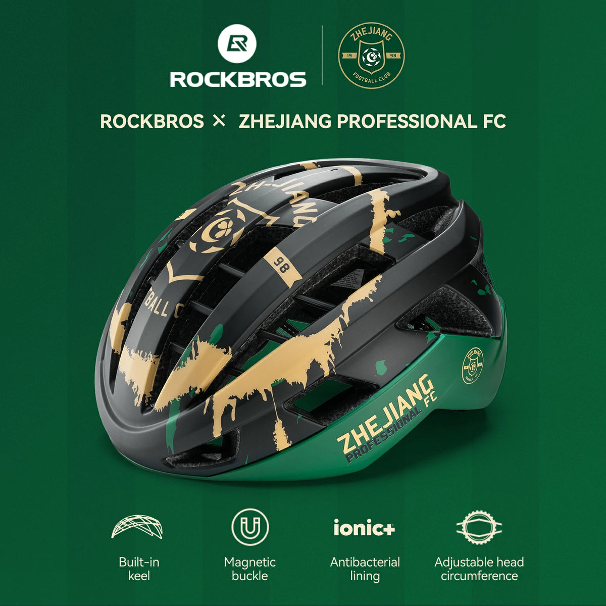 bike helmet football ROCKBROS × Zhejiang Professional FC Limited Edition Bike Helmet LK-11