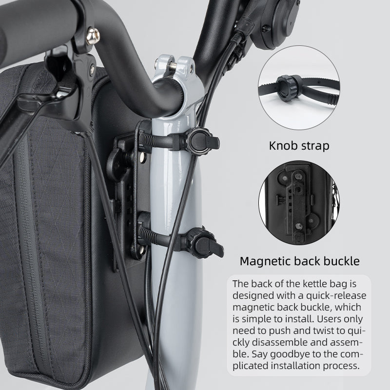 Magnetic Quick-Release Handlebar Bag Bike Water Bottle Bag 1.5L