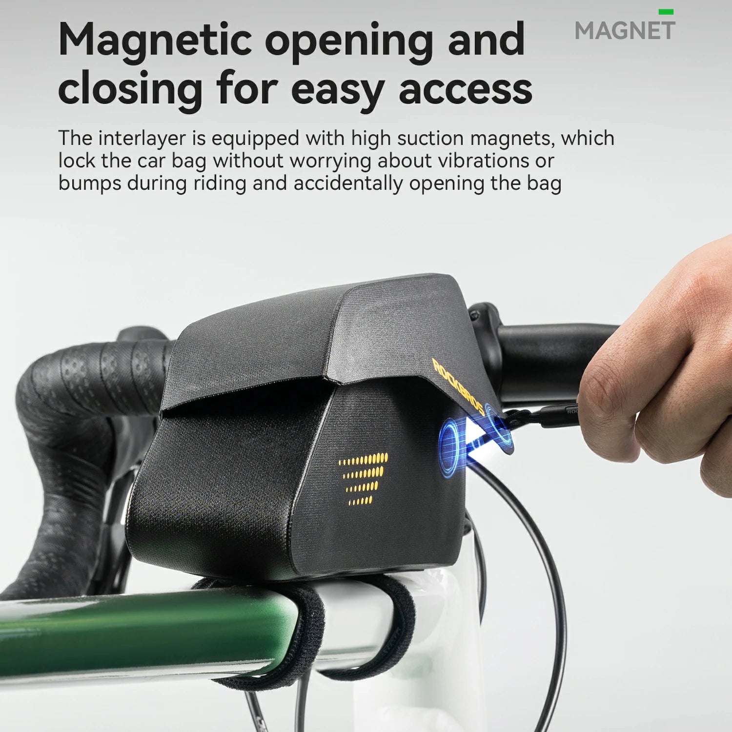 Magnetic Top Tube Bag 0.8L Water-Resistant Bike Frame Bag
