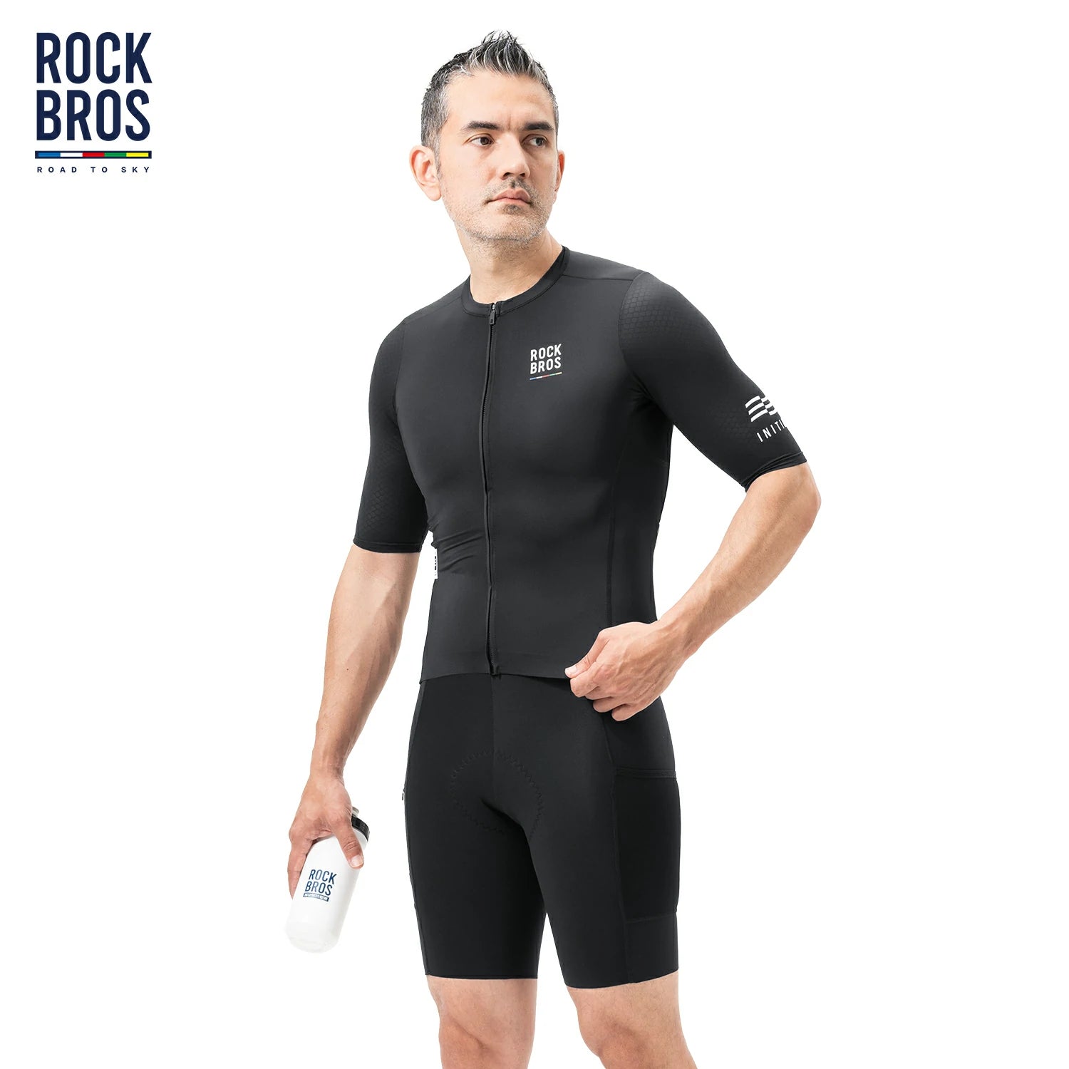 cycling jersey for summer road rides in black #Color_Black