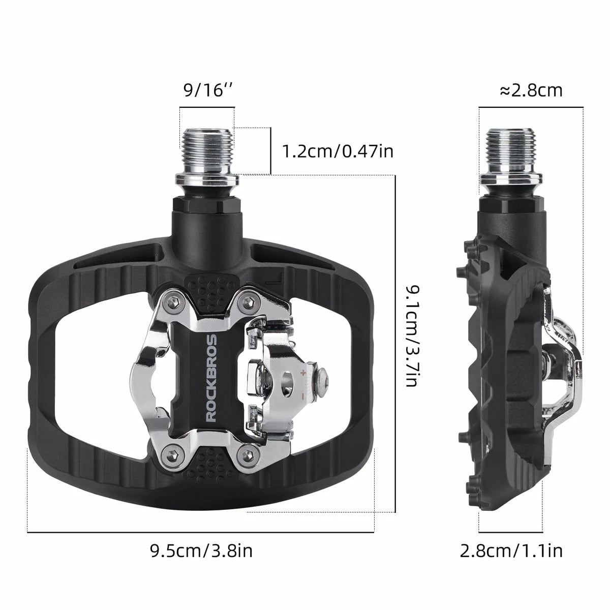 Mountain Bike Pedals Platform clipless pedal Compatible with SPD