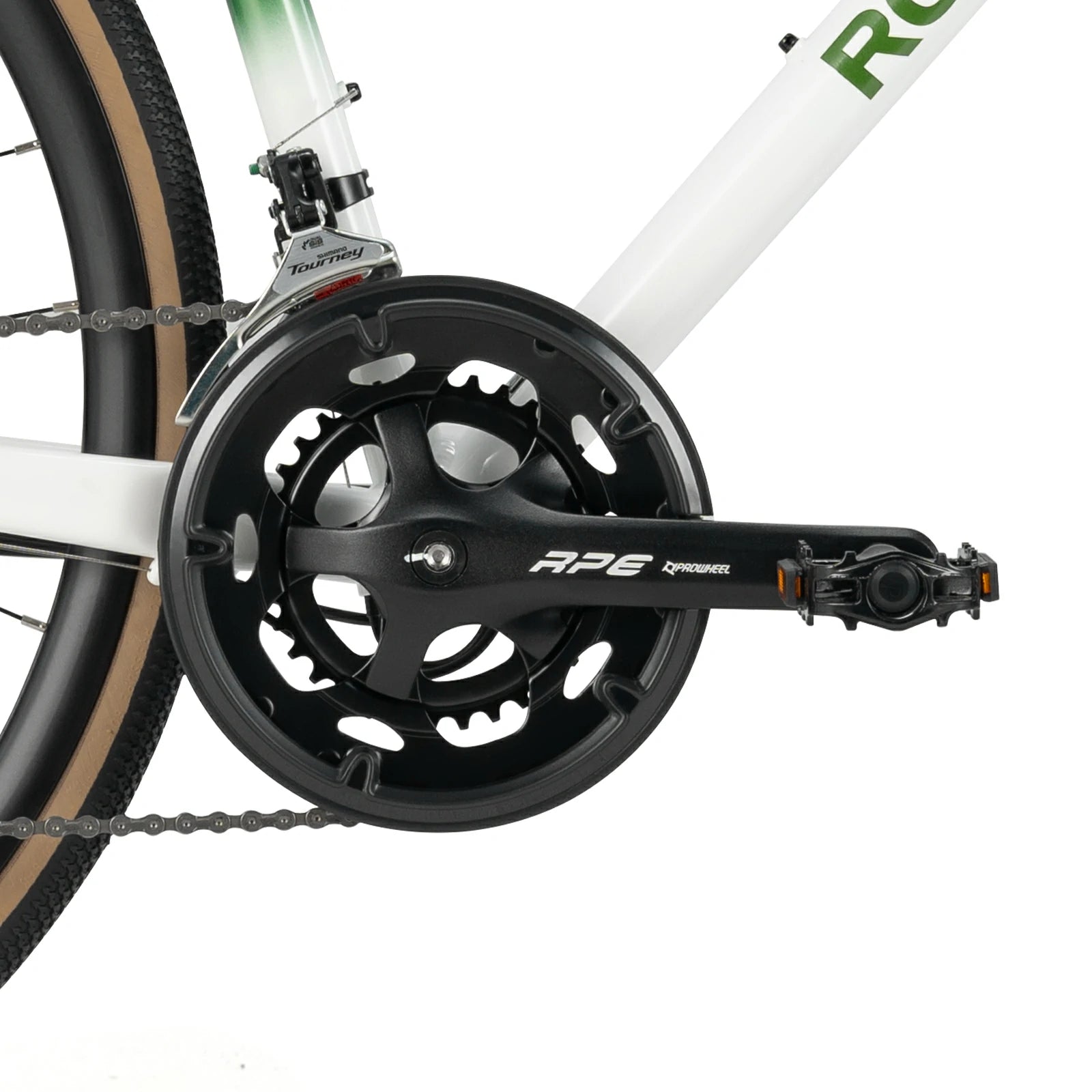 p2e-road-bike-green-crankset #color_green