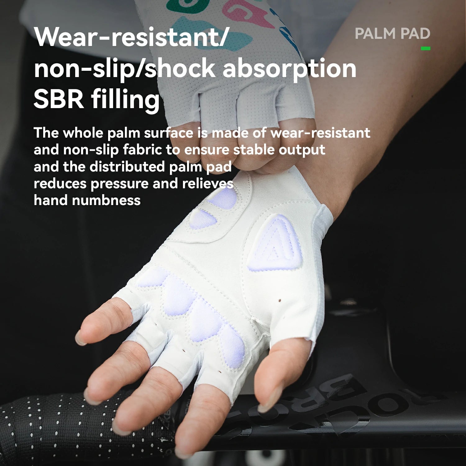 Petal pattern Women Half Finger Cycling Gloves