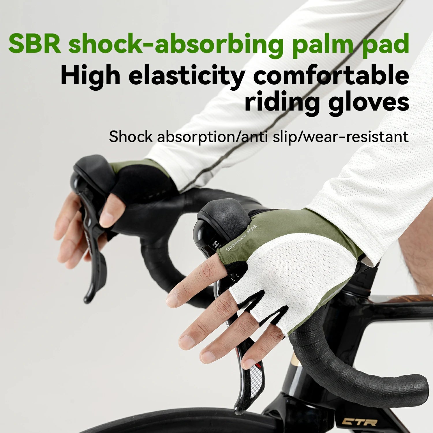 Perforated palm breathable cycling gloves