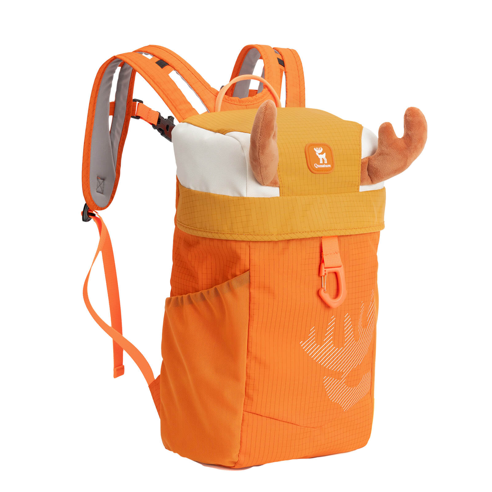 The Qunature 8L lightweight hiking backpack for children is made of water-repellent fabric and is designed specifically for children aged 4-8.
#color_orange